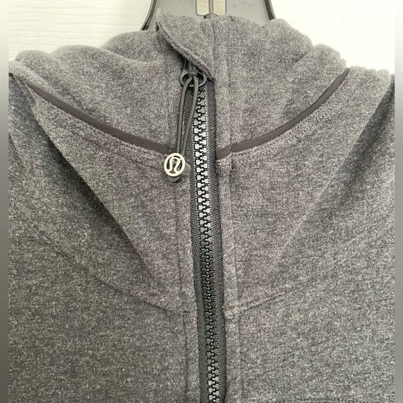 Lululemon cotton and spandex full zip hoodie in gray size 10 - Picture 8 of 10